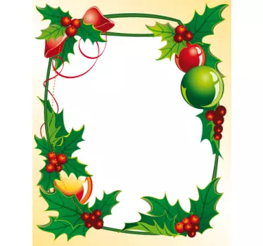Sticker kerst krans rond - TenStickers