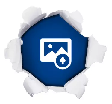 Papier gat 3D effect muursticker - TenStickers