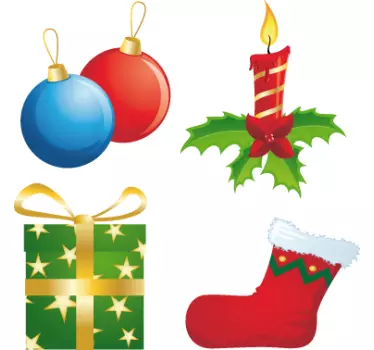 Sticker set kerstmis - TenStickers