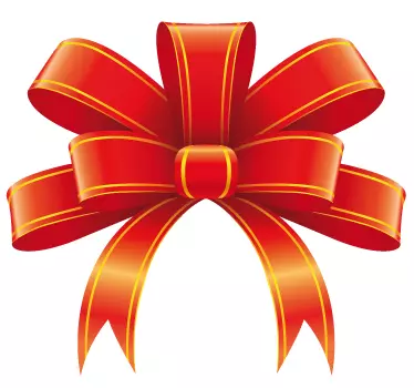 Kerst raamsticker strik - TenStickers
