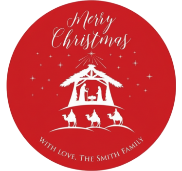 Kerst sticker voor gepersonaliseerde naam cadeau - TenStickers