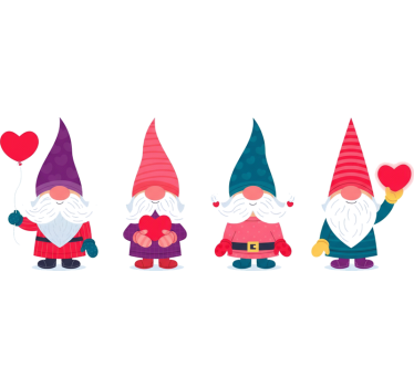 Kerst sticker van de kerstman zijn elfjes - TenStickers