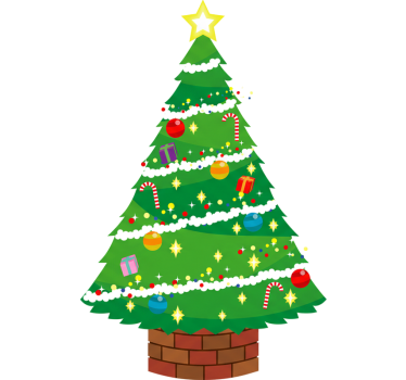 Kerst sticker kerstboom - TenStickers