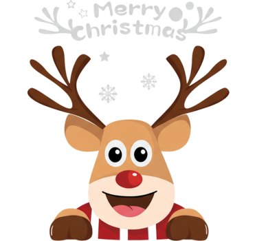 Kerst sticker rendier - TenStickers
