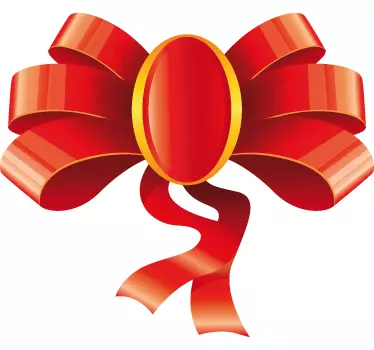 Elegante kerst strik sticker - TenStickers