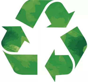 Recycle teken zelfklevende sticker - TenStickers