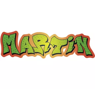 Fiets sticker met naam graffiti - TenStickers