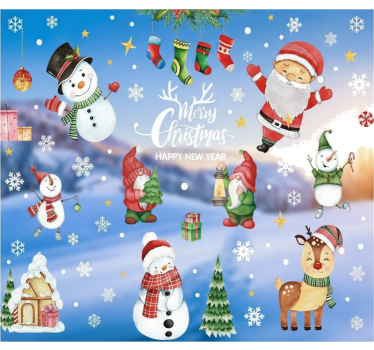 Kerst sticker raamdecoraties - TenStickers