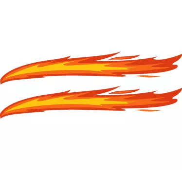 Fiets sticker met vlam - TenStickers