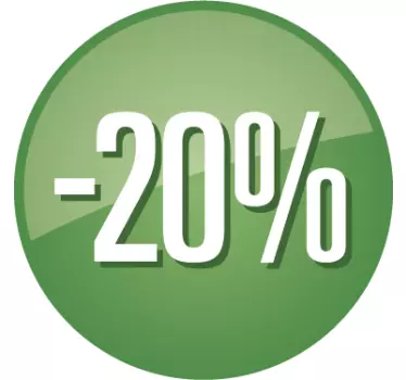 Stickers aanbieding korting cirkels - TenStickers