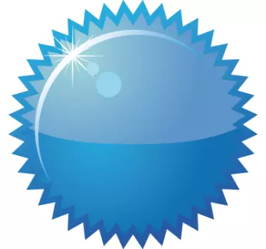 Sticker blauwe cirkel promoties winkel - TenStickers