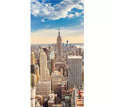 Deursticker wolkenkrabber New York - TenStickers