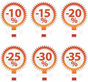 Sticker kit percentage uitverkoop - TenStickers