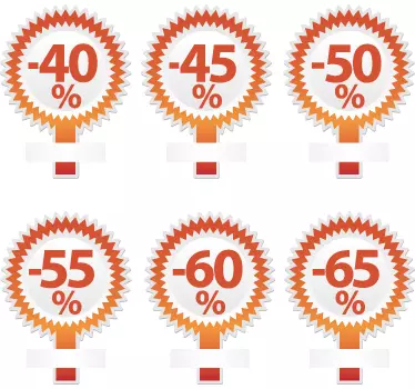 Sticker set met kortingen - TenStickers