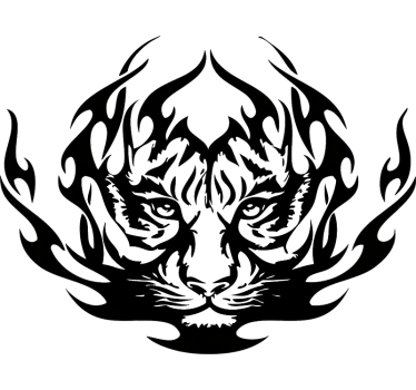 Autosticker tribal vuur dier - TenStickers