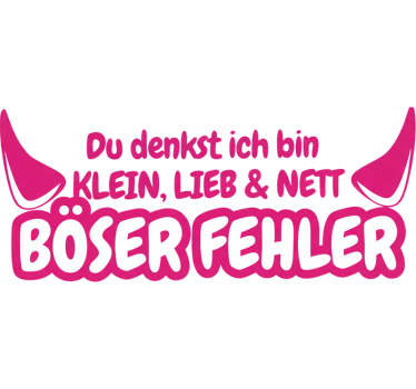 Autosticker slechte fout roze duivel - TenStickers