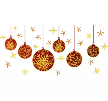 Feestdagen sticker Kerst ornamenten - TenStickers