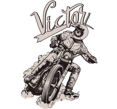 Motor sticker gepersonaliseerd met naam - TenStickers