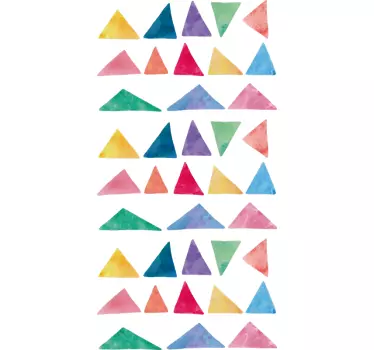 Set van 39 meubelsticker pastel kleurige driehoeken - TenStickers