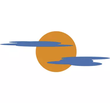 Camper sticker zon met wolken - TenStickers