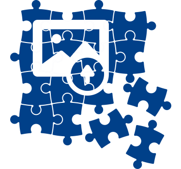 Muurdecoratie sticker puzzel met eigen foto - TenStickers