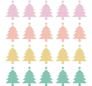Feestdagen sticker kerstbomen - TenStickers