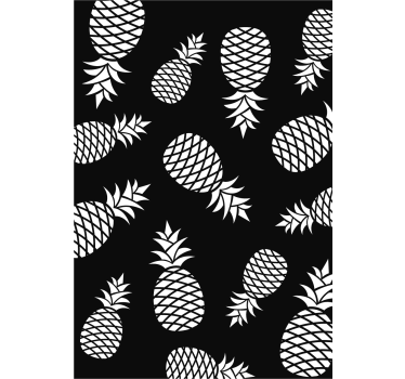 Badkamer sticker ananas patroon - TenStickers