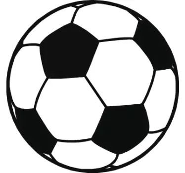 Muursticker voetbal silhouet - TenStickers