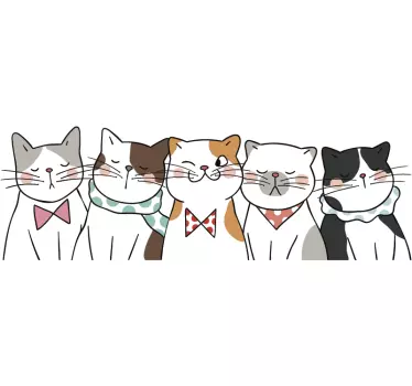 Sticker voor op auto katten - TenStickers