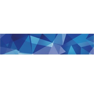 Raamsticker blauwe transparante geometrie - TenStickers