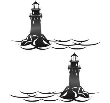 Caravan sticker kust oceaan graphic - TenStickers