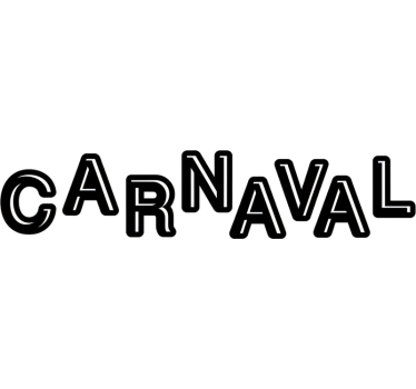Etalage sticker zwart-wit carnaval - TenStickers