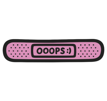 Autosticker roze "oops" pleister - TenStickers