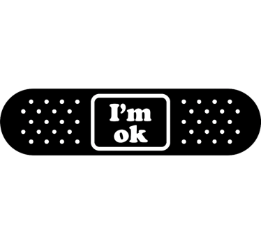 Autosticker "ik ben oké" pleister - TenStickers