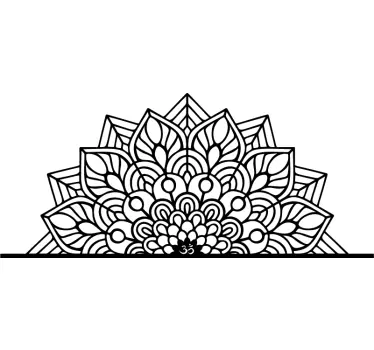 Mandala yoga hoofdeinde sticker - TenStickers