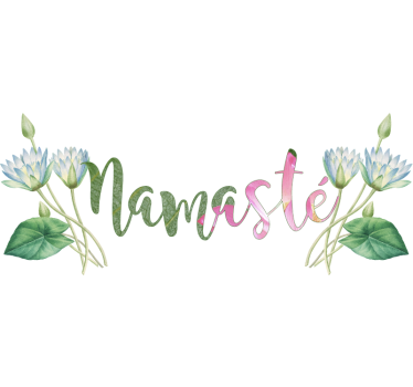 Namaste hoofdeinde sticker - TenStickers