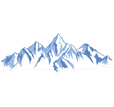 Caravan sticker berglandschap - TenStickers