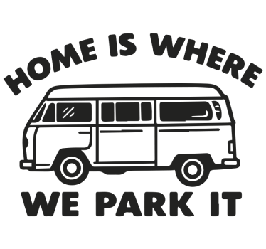 Caravan sticker thuis is waar we parkeren - TenStickers