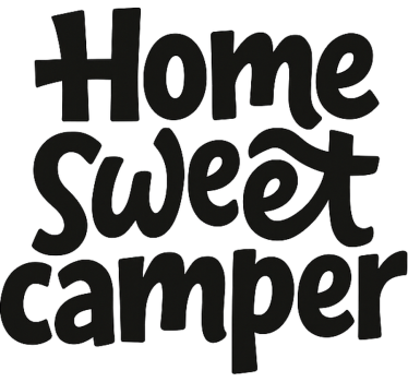 Caravan sticker home sweet camper - TenStickers