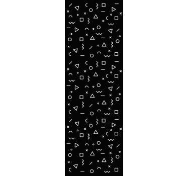 Minimalistisch patroon met vormen raamsticker - TenStickers