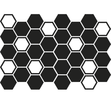 Autosticker hexagonaal honingraatpatroon - TenStickers