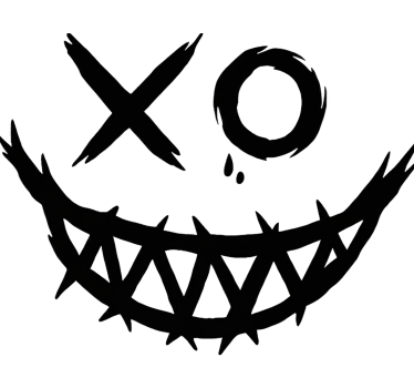 Autosticker creepy joker smile - TenStickers