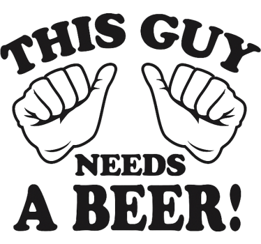 Autosticker grappige bier - TenStickers