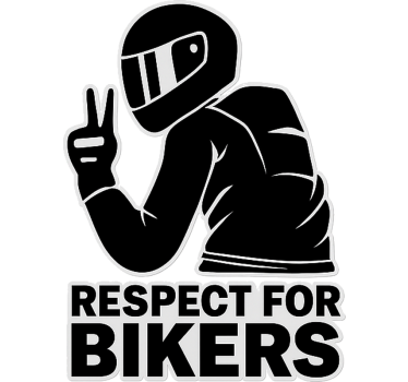 Autosticker respect voor bikers - TenStickers