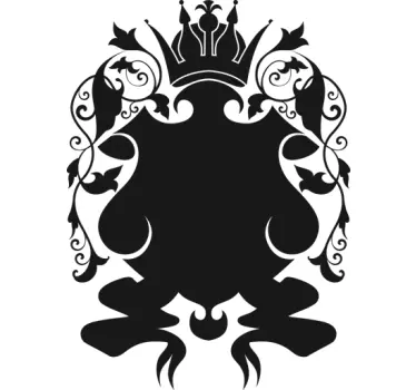 Krijtbord sticker elegant kroon ontwerp - TenStickers