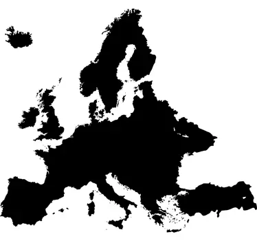 Krijtbord muursticker wereldkaart Europa - TenStickers
