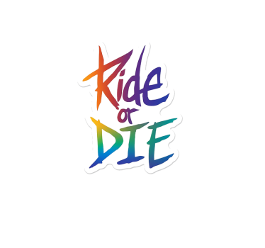 Fiets sticker ride or die tekst - TenStickers