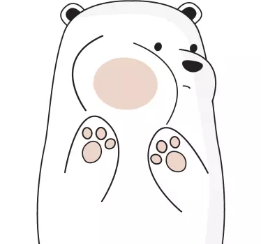 Raamsticker kinderkamer schattige ijsbeer - TenStickers