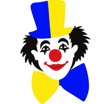Raamsticker kleurrijke carnaval clown - TenStickers