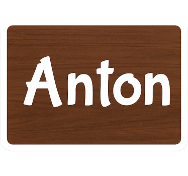 Fiets sticker donker hout imitatie - TenStickers